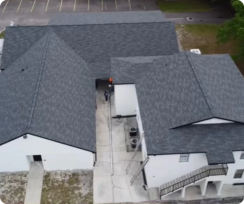 Completed roofing project